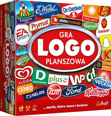 TREFL Logo Gra Planszowa Rodzinna Towarzyska Quiz 