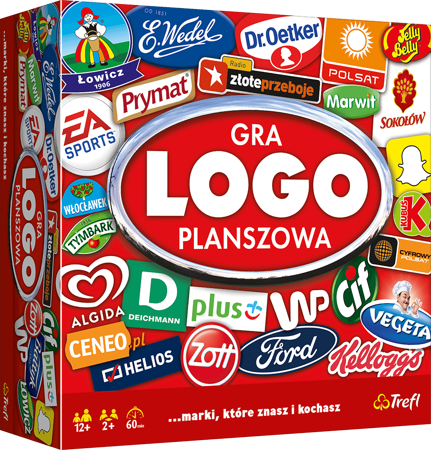 TREFL Logo Gra Planszowa Rodzinna Towarzyska Quiz 