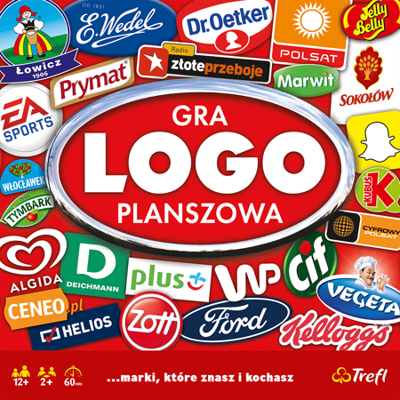 TREFL Logo Gra Planszowa Rodzinna Towarzyska Quiz 